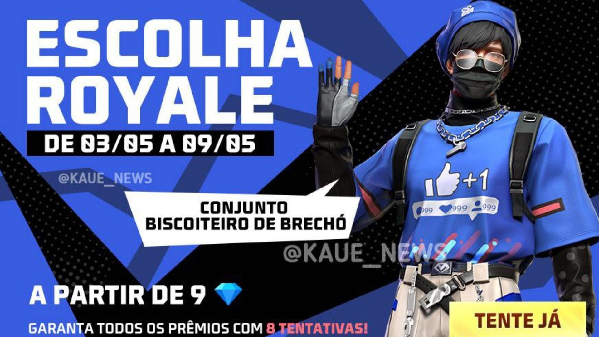 Escolha Royale Free Fire Como Conseguir O Conjunto Biscoiteiro De