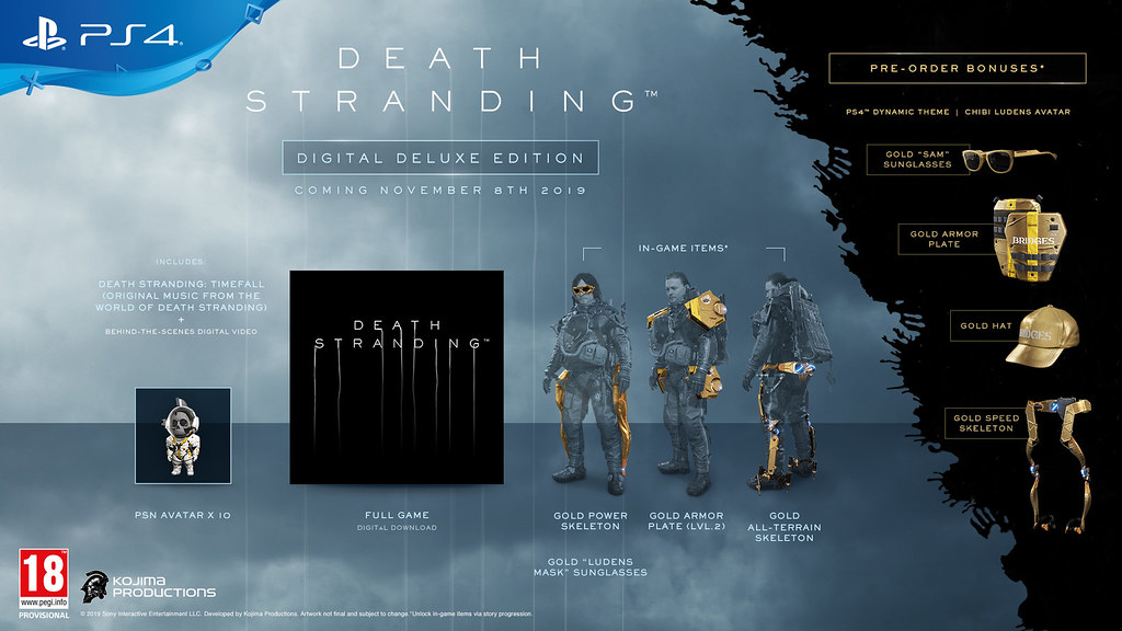 Death Stranding edições especiais digital deluxe edition