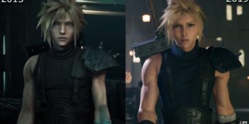 Final Fantasy VII Remake modelo 2015 e 2019 cloud strife