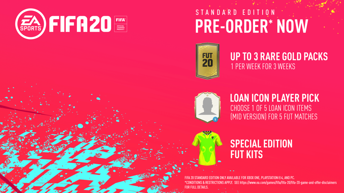 FIFA 20 bônus de pré-venda e edições especiais standard edition