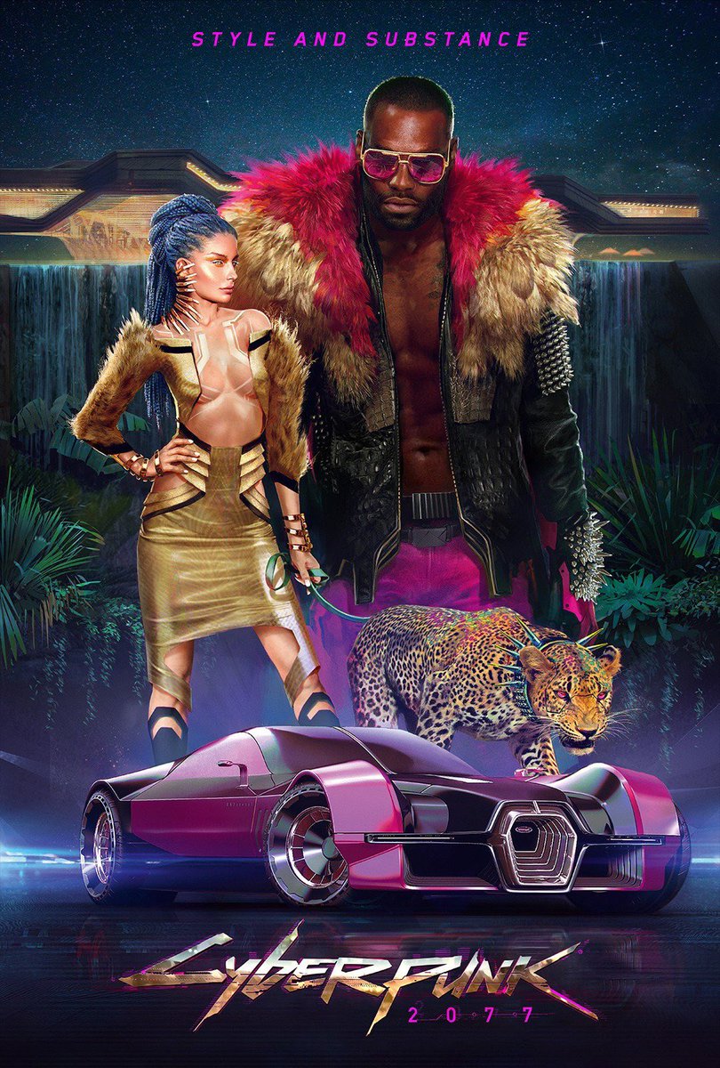 Novos cartazes de Cyberpunk 2077 retratam a moda do futuro