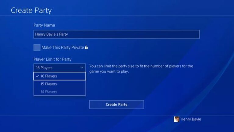 próxima atualização do PS4 aumento em dobro da party e melhorias de rede