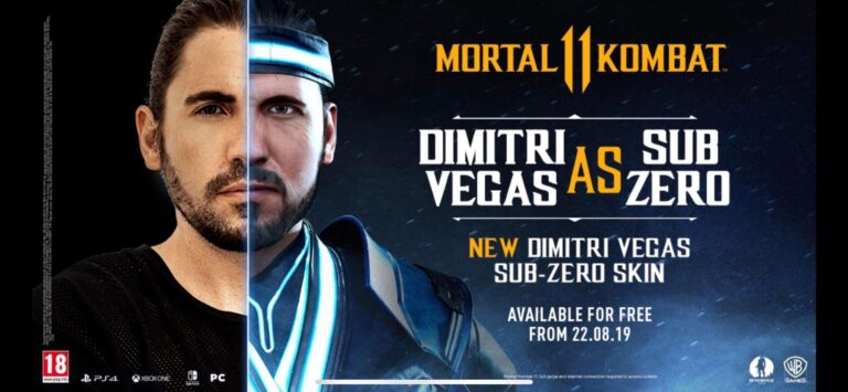DJ Dimitri Vegas terá skin exclusiva do Sub-Zero em Mortal Kombat 11