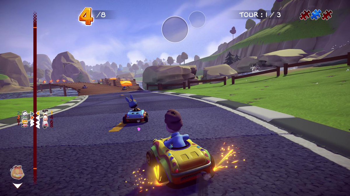 Segurem as Lasanhas Garfield Kart Furious Racing é anunciado para o PS4