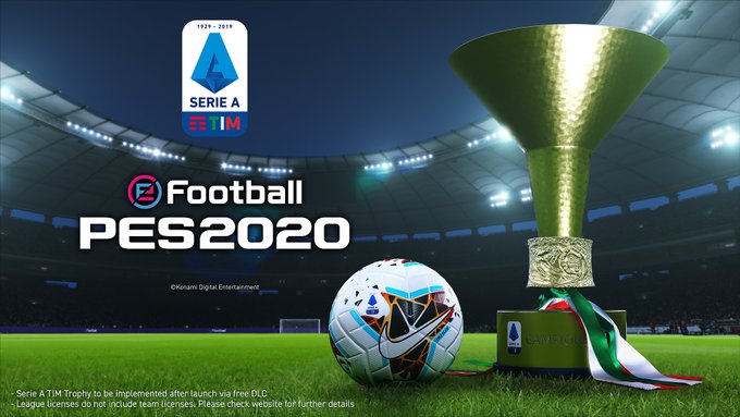 eFootball PES 2020 terá a série A da Liga italiana licenciada