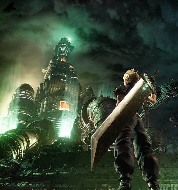 Final Fantasy VII Remake refaz a icônica imagem de Cloud encarando a sede da Shinra