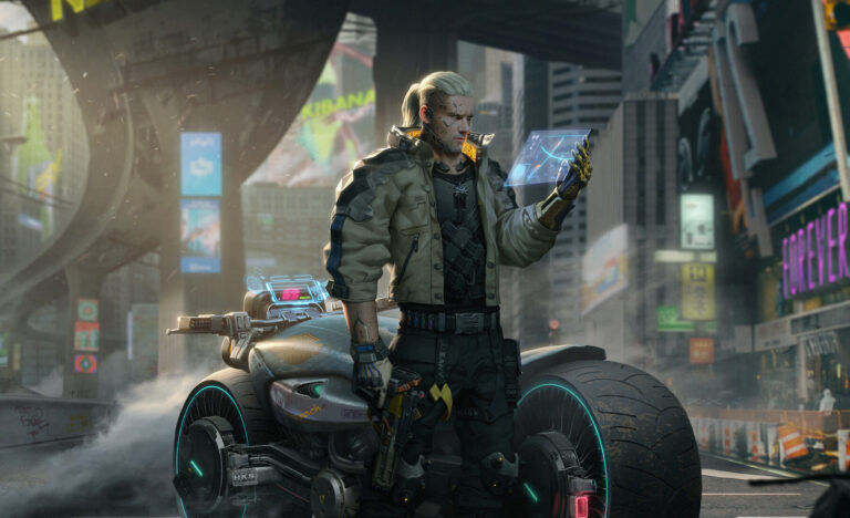 Confira a bela fan art de Geralt de The Witcher 3 reimaginado no mundo de Cyberpunk 2077