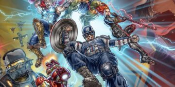Nova arte de Marvel's Avengers mostra toda a equipe em ação
