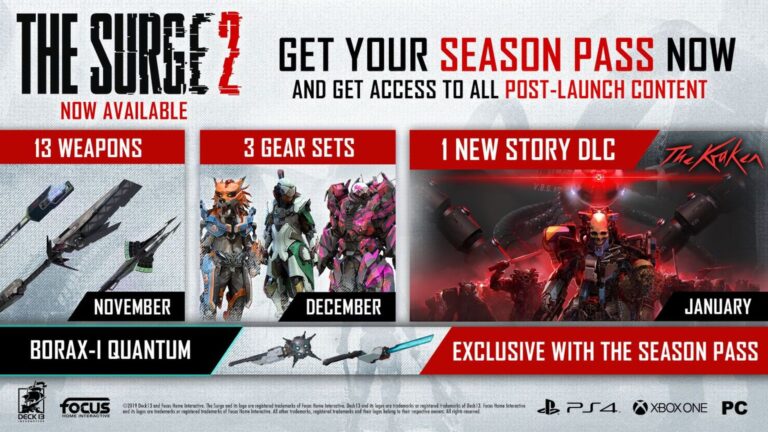 Season Pass de The Surge 2 adicionará 13 novas armas, DLC de história e muito mais