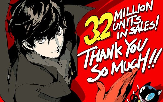 Persona 5 atinge marca de 3,2 milhões de unidades mundiais vendidas