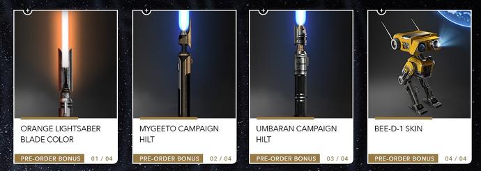Sabre de luz laranja de Star Wars Jedi: Fallen Order e itens da pré-venda estão disponíveis para todos