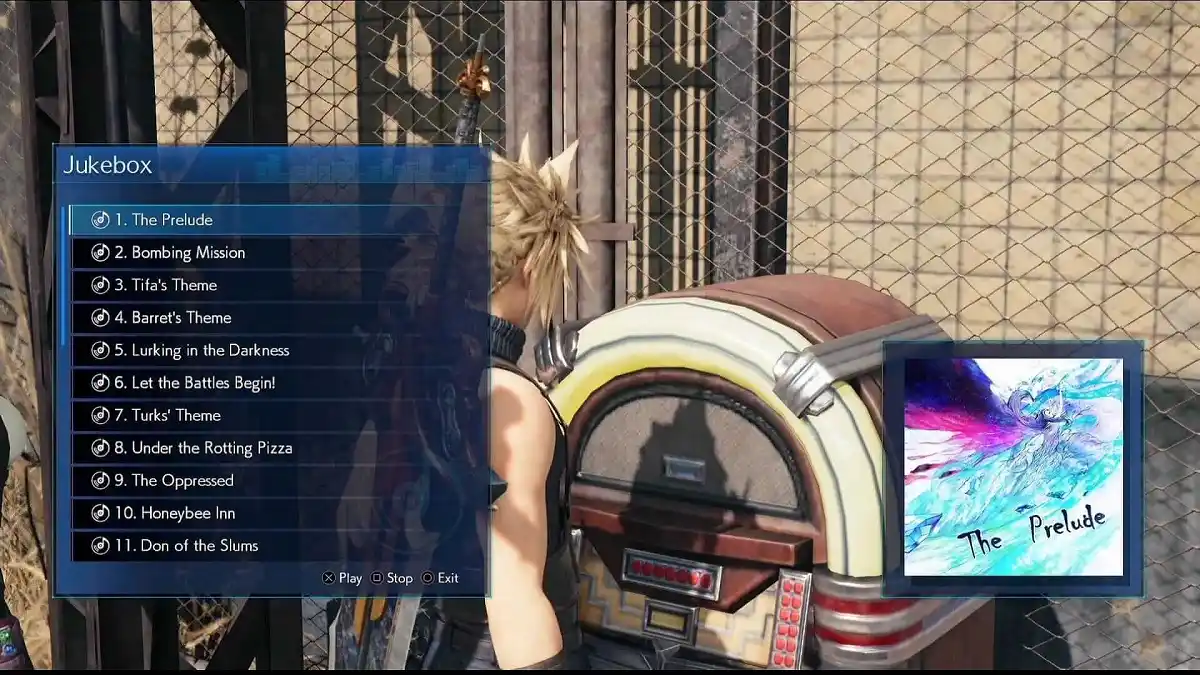 FInal Fantasy 7 Remake Jukebox discos de musica FInal Fantasy 7 Remake Jukebox discos de musica