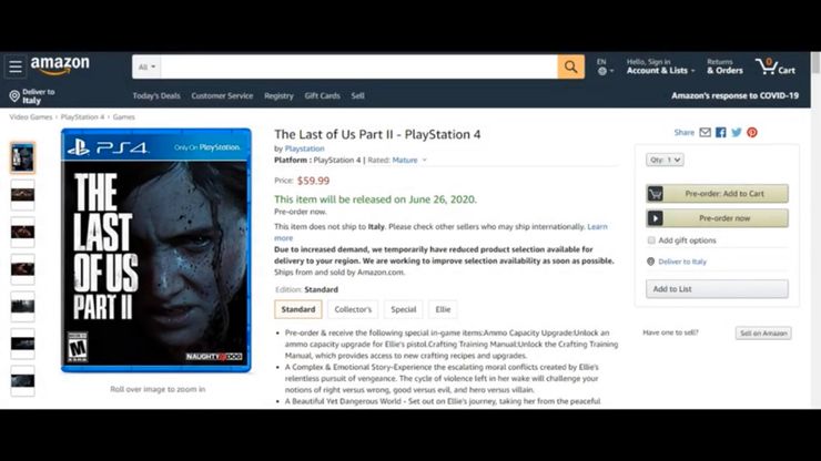 Nova data de lançamento de The Last of Us Part II pode ter vazado na Amazon