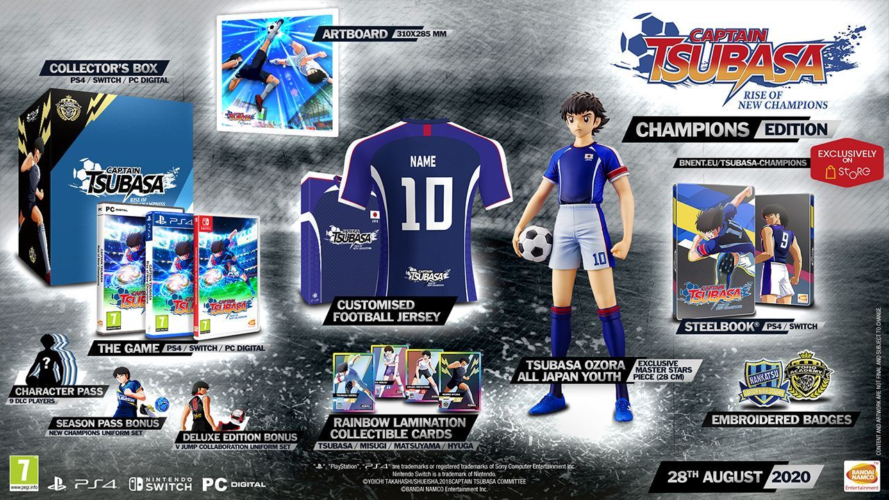 Captain Tsubasa Rise of New Champions ganha quatro edições especiais, trailer e lançamento para 28 de Agosto champions edition