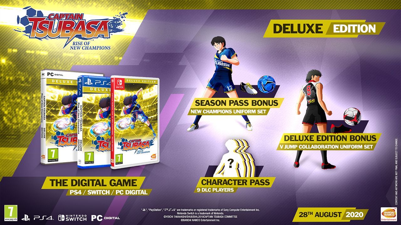 Captain Tsubasa Rise of New Champions ganha quatro edições especiais, trailer e lançamento para 28 de Agosto deluxe edition