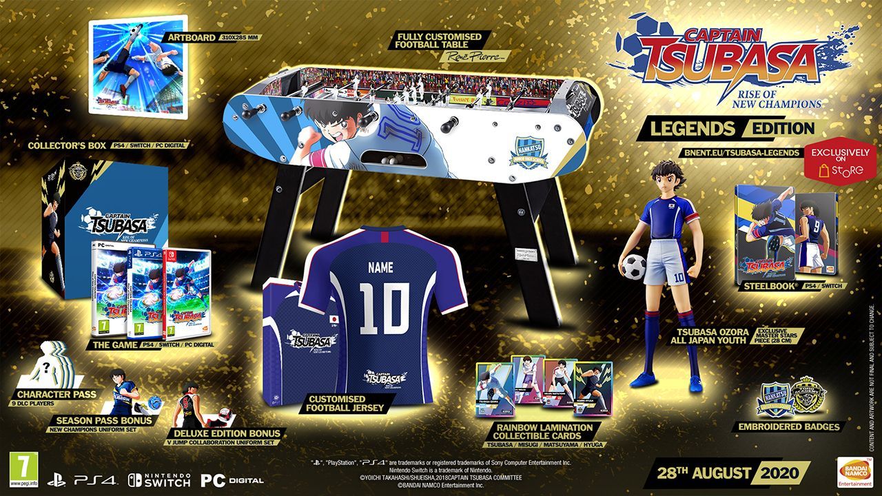 Captain Tsubasa Rise of New Champions ganha quatro edições especiais, trailer e lançamento para 28 de Agosto legends edition