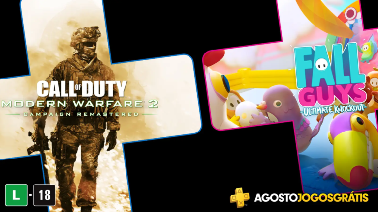 PS Plus 2020 Agosto virá com Fall Guys Ultimate Knockout e Call of Duty Modern Warfare 2 Campaign Remastered