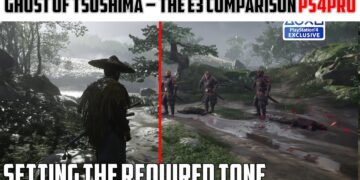 ghost of tsushima comparação melhoria gráfica