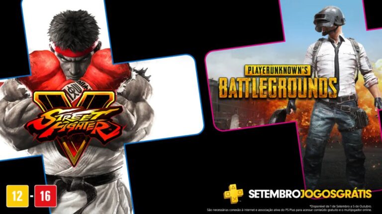 PS Plus 2020 Setembro virá com PUBG e Street Fighter V