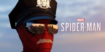 marvels spider-man roupa policial