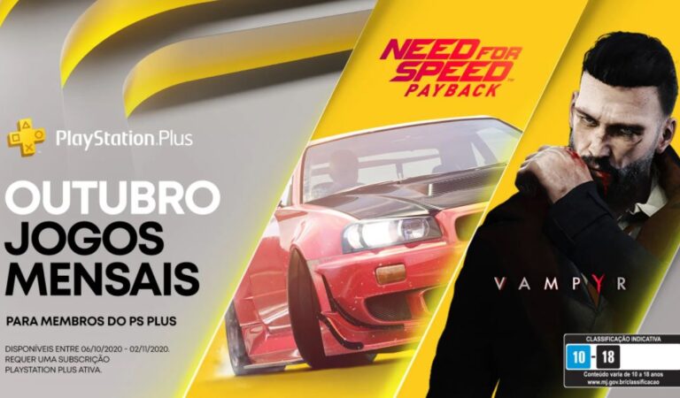 PS Plus 2020: Outubro virá com Need for Speed: Payback e Vampyr