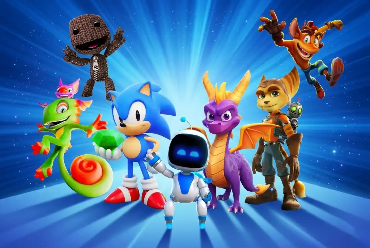 jogos playstation como mario Astrobot spyro crash sonic yooka sackboy ratchet