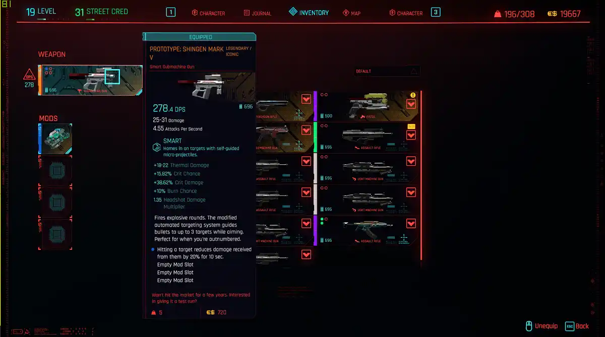 Shingen Mark V arma cyberpunk 2077 Shingen Mark V arma cyberpunk 2077