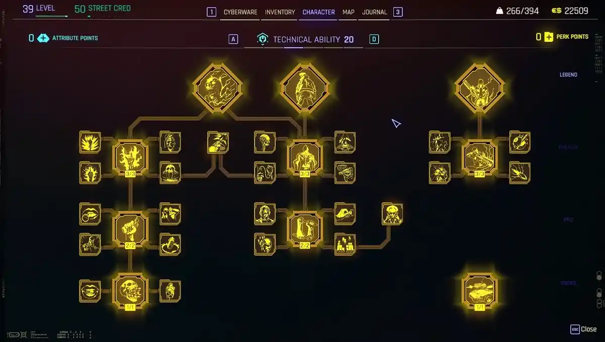 Todas as vantagens de Habilidade Técnica cyberpunk 2077 Todas as vantagens de Habilidade Técnica cyberpunk 2077