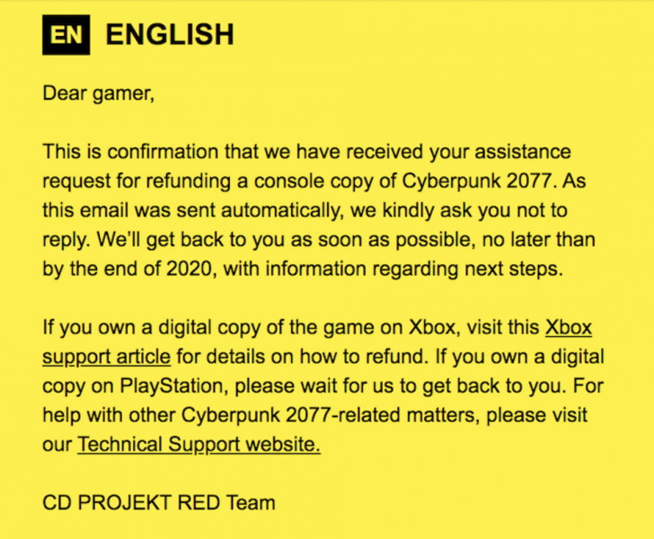Como pedir o reembolso do Cyberpunk 2077 - CCM