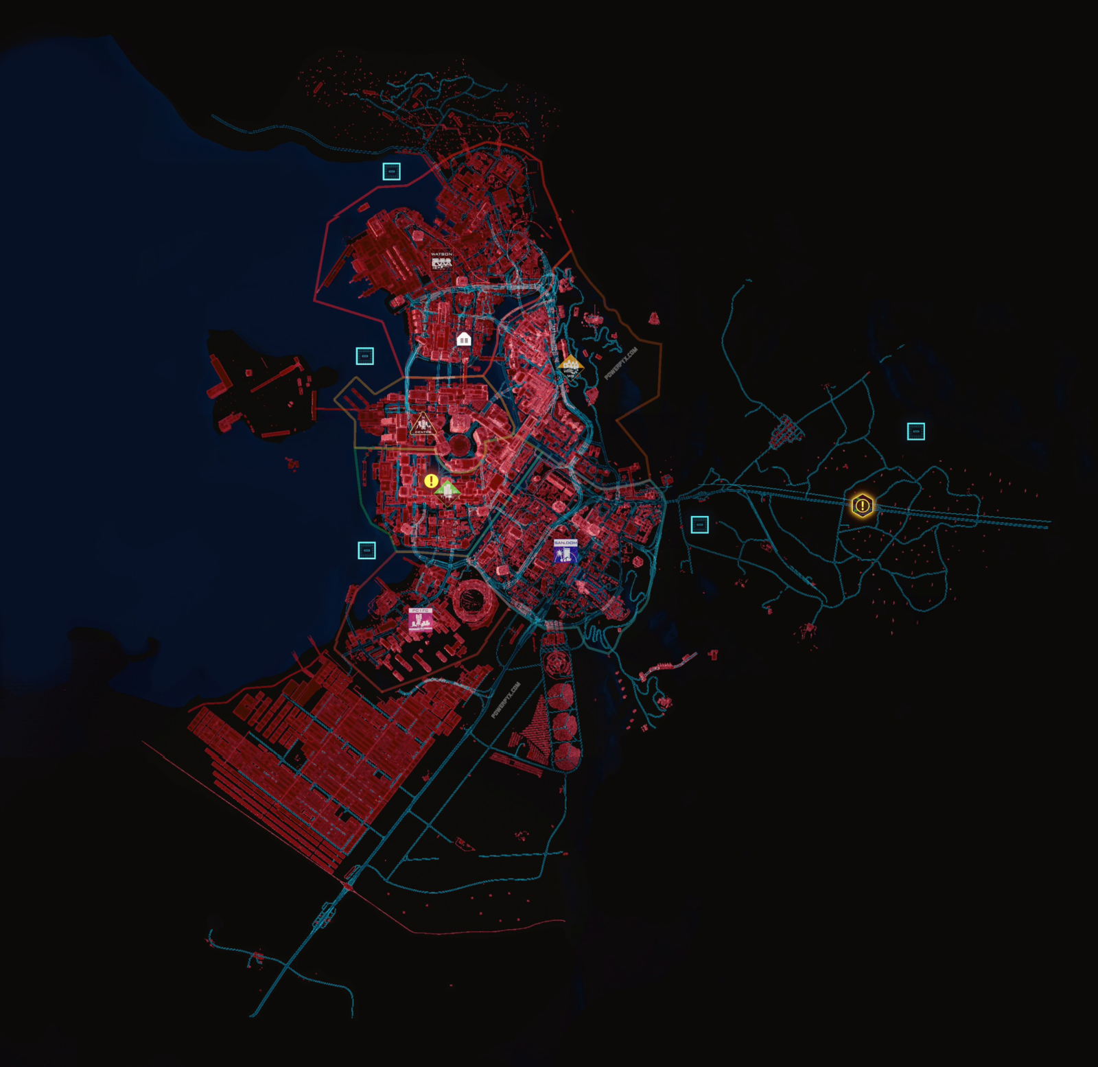 Confira O Mapa Completo De Cyberpunk 2077 Ps Verso 4837