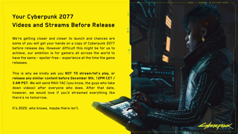 streams cyberpunk 2077 removidos