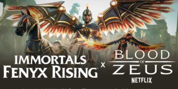 Immortals Fenyx Rising crossover Sangue de Zeus netflix