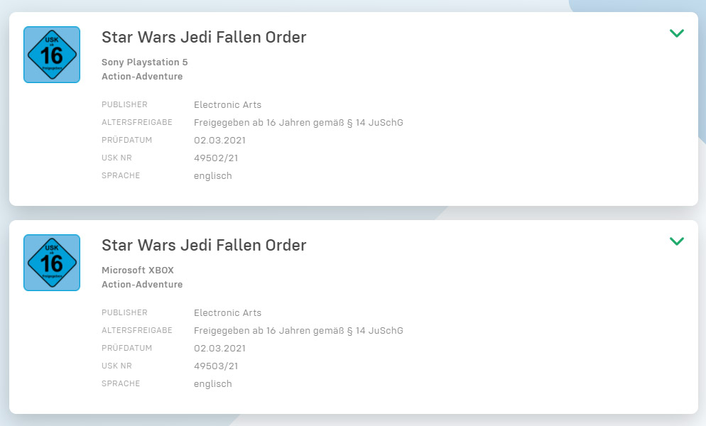 Star Wars Jedi: Fallen Order classificado ps5