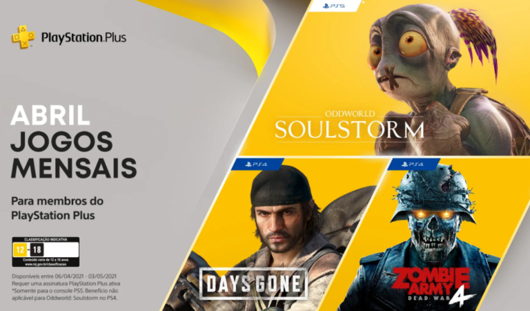 PS Plus 2021: Abril virá com Days Gone, Oddworld Soulstorm e Zombie Army 4: Dead War