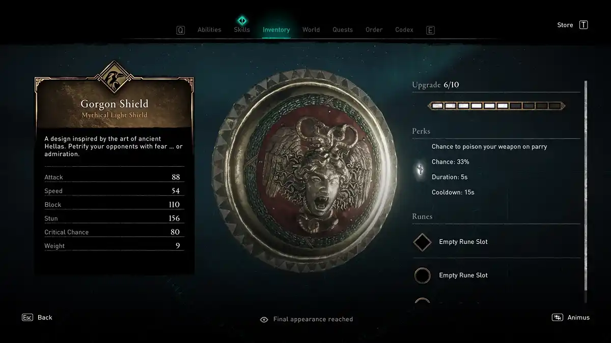 Escudo da Górgona Armas Assassins Creed Valhalla Escudo da Górgona Armas Assassins Creed Valhalla