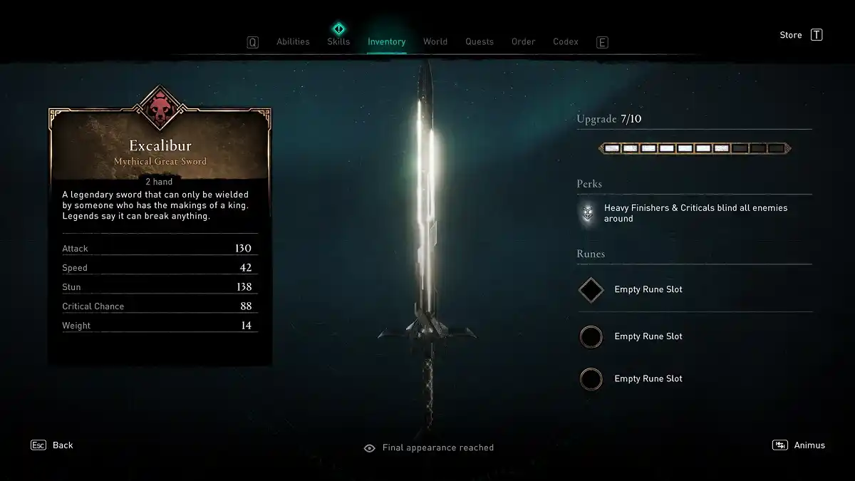 Excalibur assassins creed valhalla armas secretas Excalibur assassins creed valhalla armas secretas