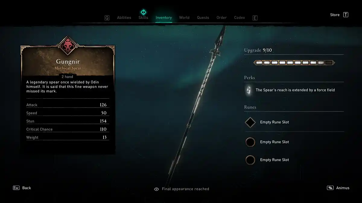 Gungnir assassins creed valhalla armas secretas Gungnir assassins creed valhalla armas secretas