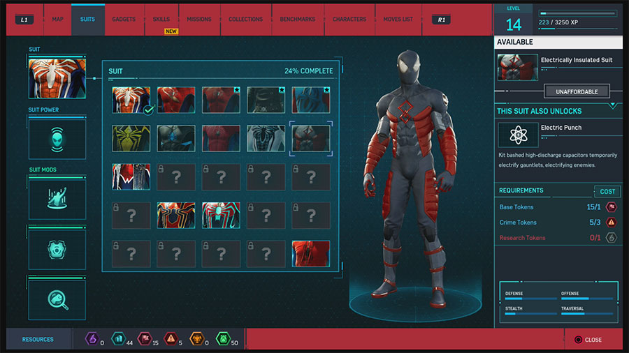 marvel's spider-man todos trajes