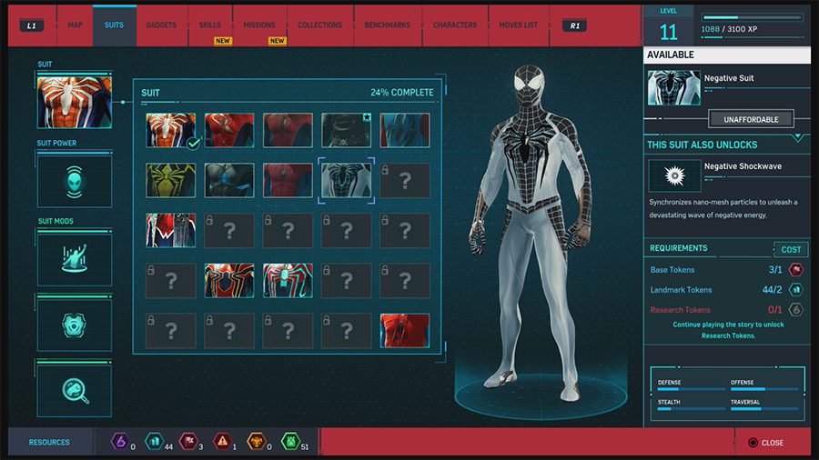 marvel's spider-man todos trajes