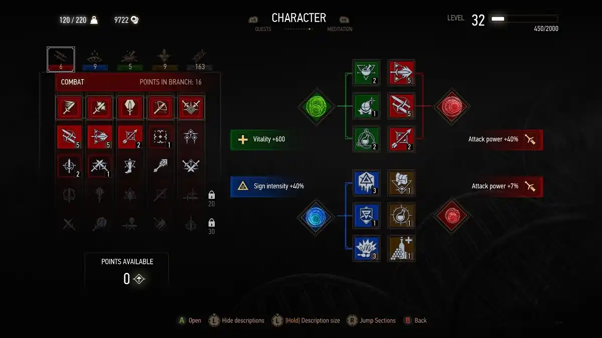 arvore habiidades the witcher 3 arvore habiidades the witcher 3