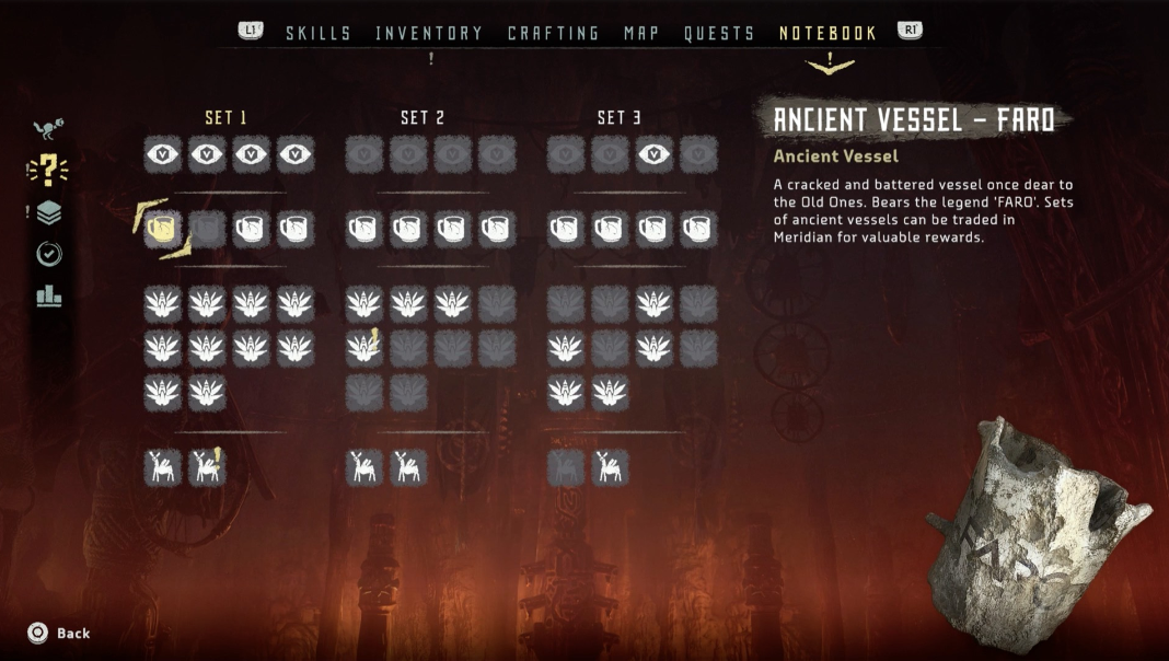 horizon zero dawn encontrar recipientes antigos