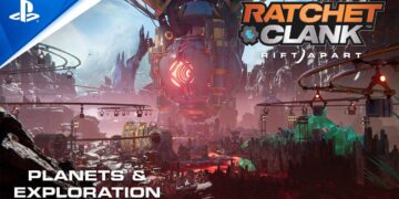 Ratchet and Clank Rift Apart vídeo planetas exploração