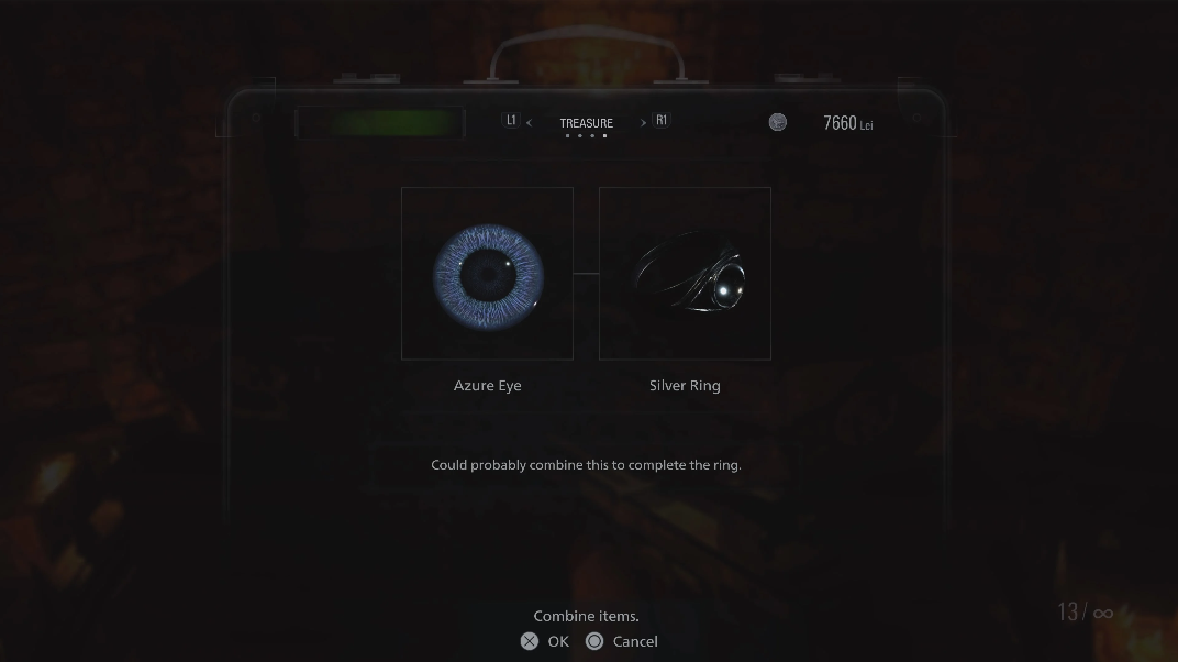 resident evil village combinar tesouro