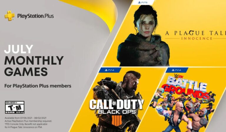 PS Plus 2021: Julho virá com Call of Duty: Black Ops 4, WWE 2K Battlegrounds e A Plague Tale: Innocence