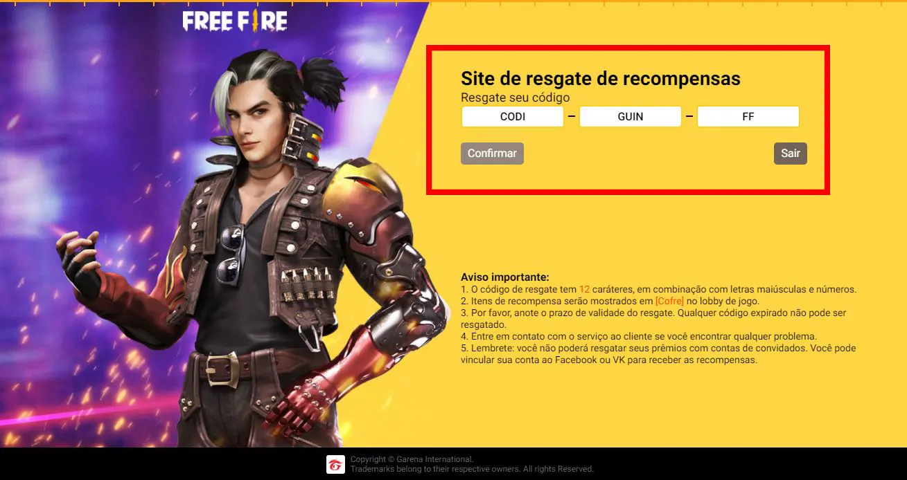 code ff codiguin free fire