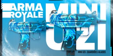 free fire skin guardiões alados mini uzi