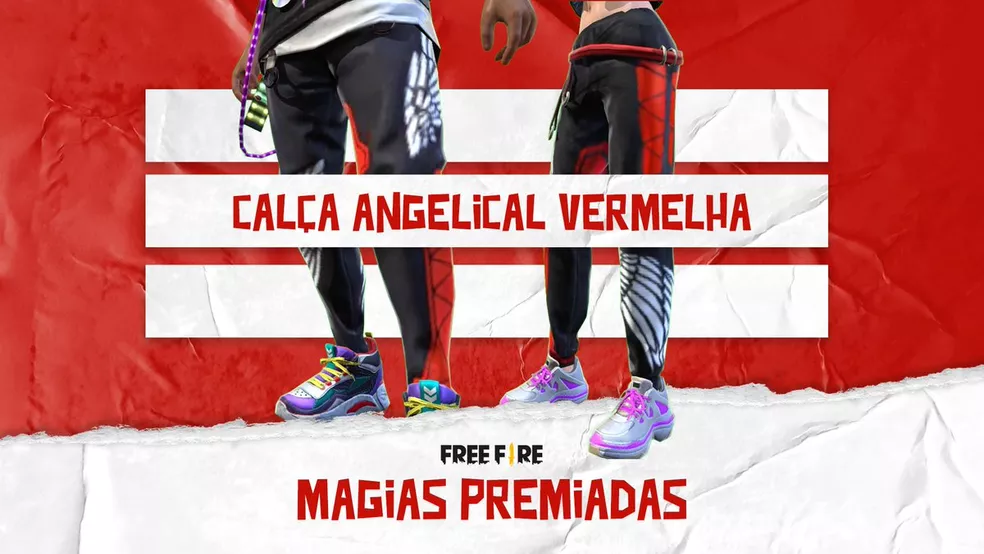 CODIGUIN FF 2021: Códigos Free Fire da Calça Angelical vermelha - Free Fire  Club