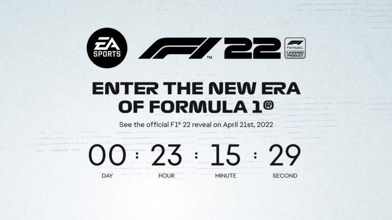 F1 22 será revelado oficialmente amanhã