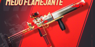 Arma Royale Free Fire MAC10 Medo Flamejante chega em 26 de maio