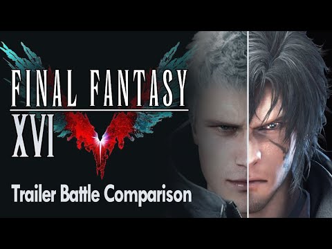 video combate final fantasy 16 compara devil may cry 5